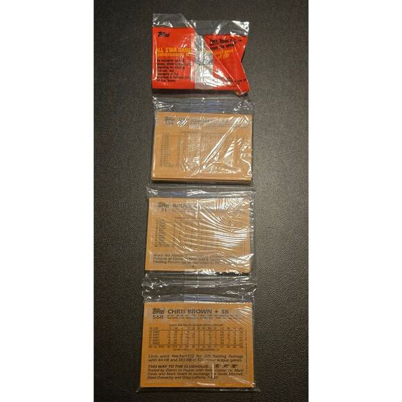 Topps 1987,1988,1989 Baseball Rak Pak Lot 4 Sealed Packs All-Star Insert Vintage - Picture 8 of 9